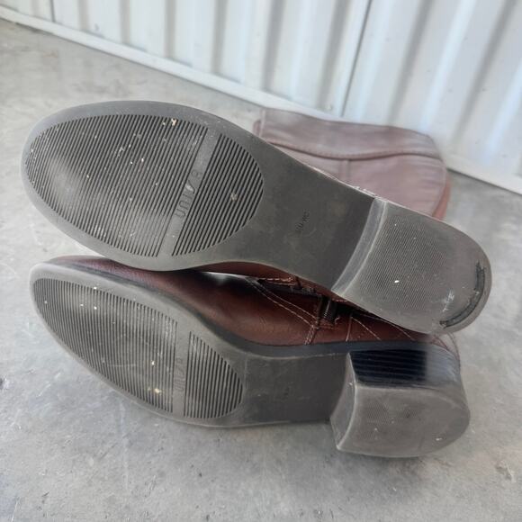 Vintage Y2k Brown Unisa Buckle Leather Riding Knee High Boots 9.5 - Picture 6 of 6